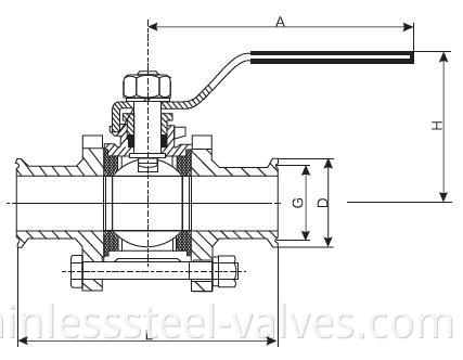 stainless steel clamp type ball valve